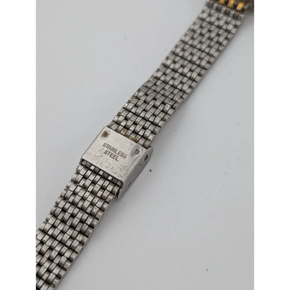 Geneva Women's Watch 25mm Case Two Tone Adjustable Band- New Battery